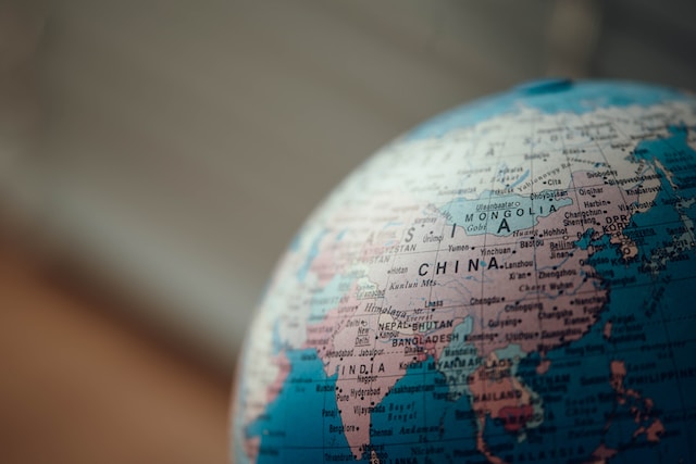 East Asia on a globe | East Asia market potential for global business expansion.