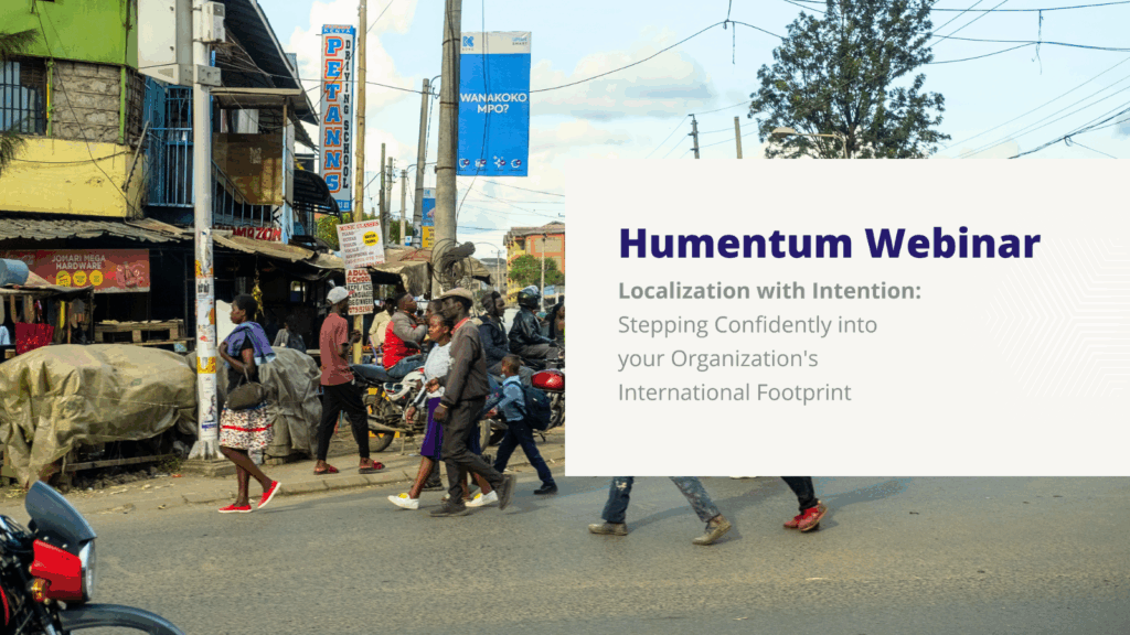 Humentum Webinar – Localization with Intention – Blueback Global