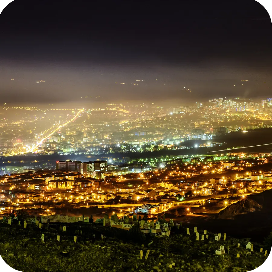 city showing international growth