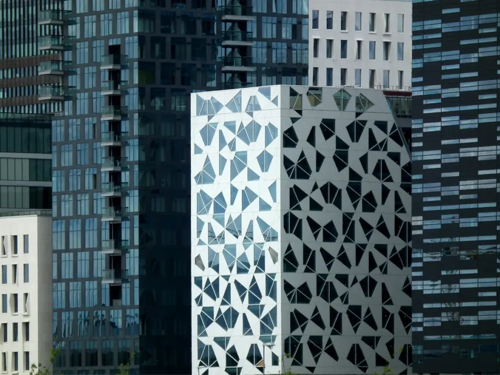 Office buildings of the Barcode district in Bjorvika, Oslo, Norway